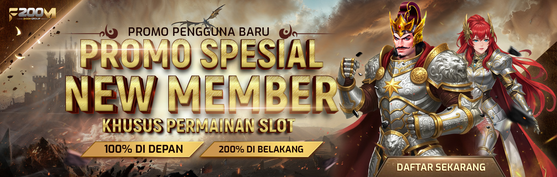 PROMO BONUS NEW MEMBER 100% & 200% SLOT